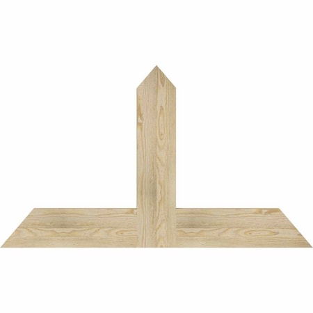 Ekena Millwork Portland Rough Sawn Timber Gable Bracket, Douglas Fir, 48"W x 28"H x 2"D x 6"F, 14/12 Pitch GBW048X28X0206POR00RDF